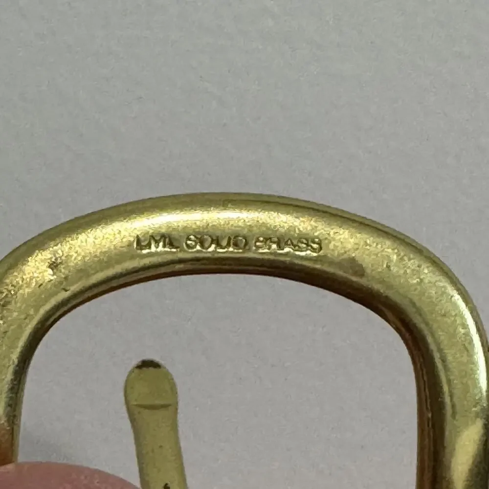 Men’s Golf Belt Size 40 Leather Man LTD Brass Buckle Pointer Dogs NY Made In USA
